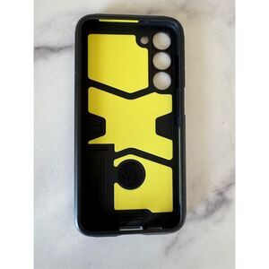 Spigen black Android S23+  phone hard cover  lime green